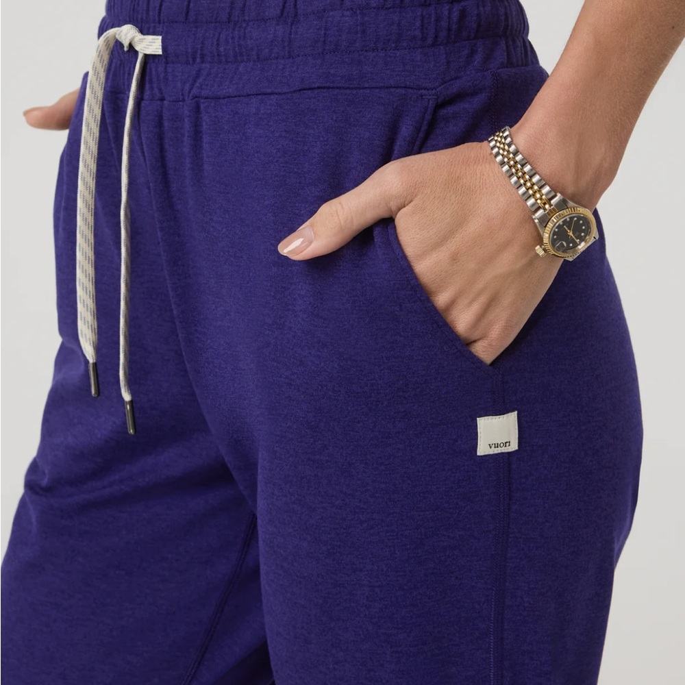 NWT Vuori Women’s Purple Stellar Sky Heather Performance Jogger Pants Medium - Picture 4 of 4